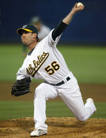 Craig Breslow with Oakland